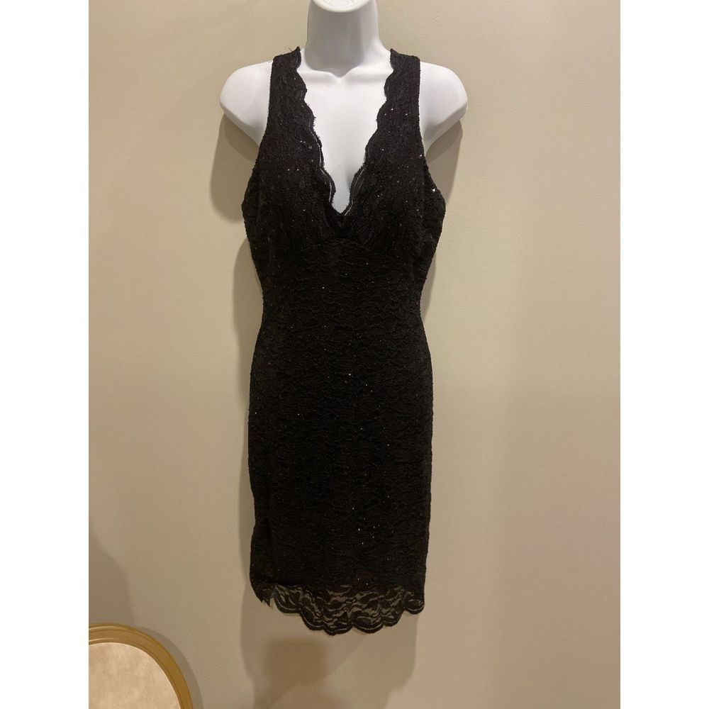 JUMP Apparel. Black, Short, BodyCon, Plunging V neck Party/Prom Dress, Sz11/12